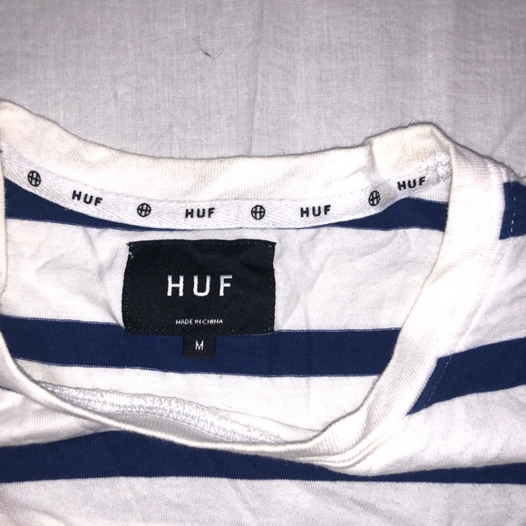 Official HUF Primary Blue Striped Tee - Picture 4 of 4